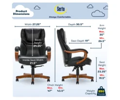 Serta Conway Big & Tall Bonded Leather Office Chair -Home Furniture Store 810590408 7 1
