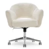 Valetta Cream Faux Fur Office Chair