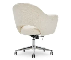 Valetta Cream Faux Fur Office Chair -Home Furniture Store 810590414 5
