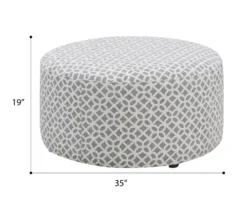 Anderson Gray Lattice Ottoman -Home Furniture Store 810590544 2 1