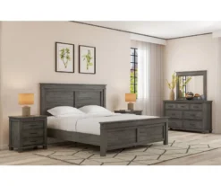 Topeka Warm Gray 3-Drawer Nightstand With USB Charging -Home Furniture Store 810591526 2