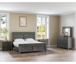 Topeka Warm Gray 3-Drawer Nightstand With USB Charging -Home Furniture Store 810591526