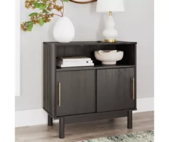 Brymont Dark Gray Sliding Door Accent Cabinet -Home Furniture Store 810591843 7