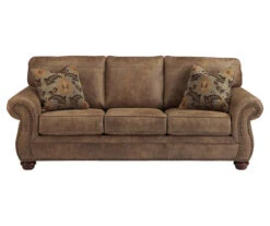 Larkinhurst Earth Faux Leather Queen Sofa Sleeper -Home Furniture Store 810594594 1 1