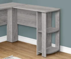 Industrial Gray L-Shaped Corner Desk With Open Storage -Home Furniture Store 810597219 3