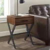 Walker Edison Dark Walnut X Leg Side Table 2 Walker Edison Dark Walnut X Leg Side Table -Home Furniture Store 810597303 B0