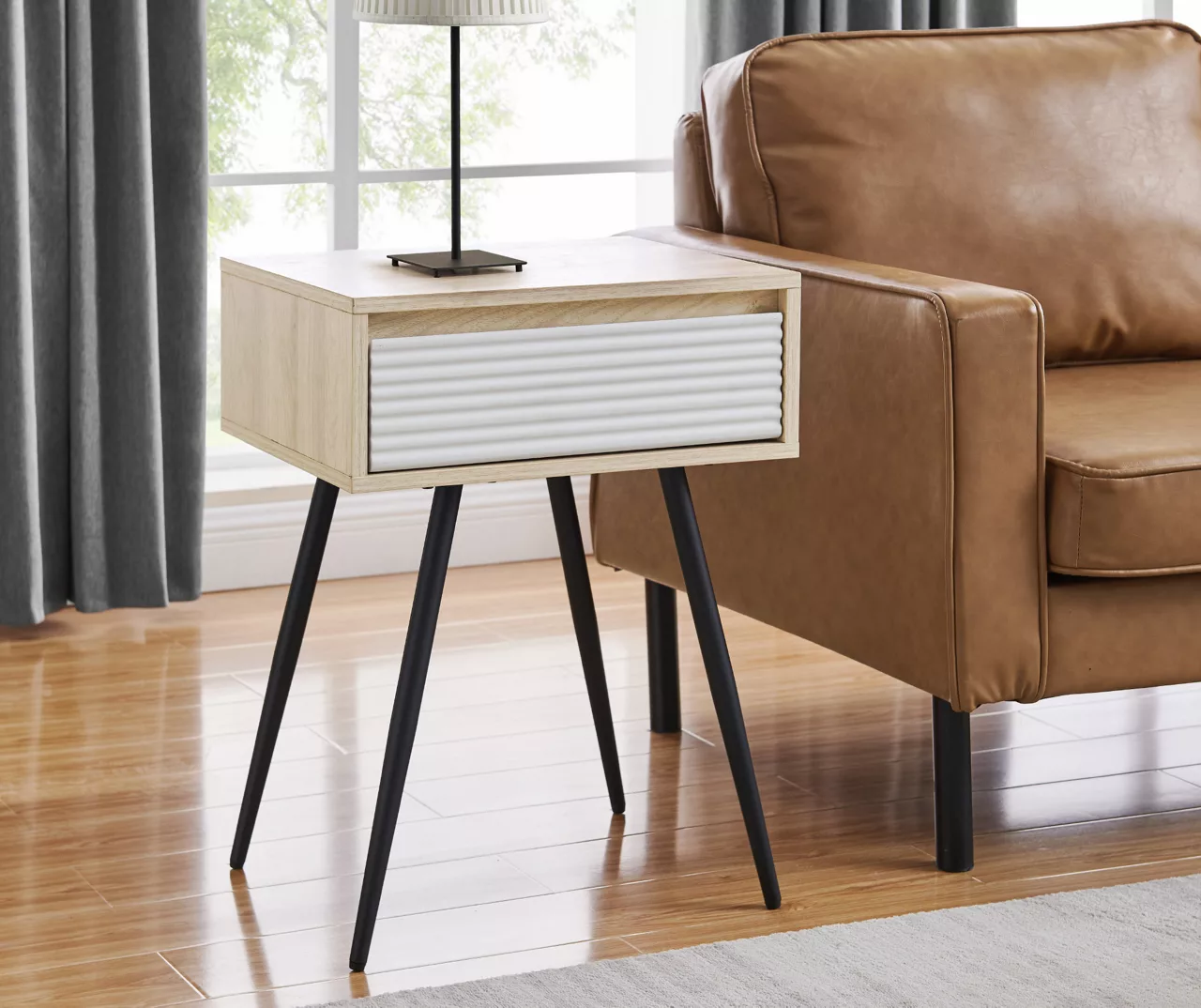 Walker Edison Fluted Side Table Walker Edison Fluted Side Table -Home Furniture Store 810597312 B0