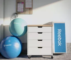 Evolution Vantage White & Weathered Oak 4-Drawer Storage Cart 5 Evolution Vantage White & Weathered Oak 4-Drawer Storage Cart -Home Furniture Store 810597741 3