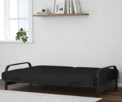 DHP Elbern Black Metal Futon With Black Microfiber Cover -Home Furniture Store 810598097 4
