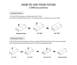 DHP Elbern Black Metal Futon With Black Microfiber Cover -Home Furniture Store 810598097 5