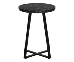 Monarch Faux Marble & Metal Accent Table -Home Furniture Store 810598395 A2