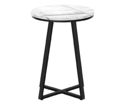 Monarch Faux Marble & Metal Accent Table -Home Furniture Store 810598396 A0