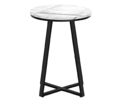 Monarch Faux Marble & Metal Accent Table -Home Furniture Store 810598396 A2