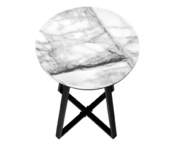 Monarch Faux Marble & Metal Accent Table -Home Furniture Store 810598396 A4