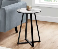 Monarch Faux Marble & Metal Accent Table -Home Furniture Store 810598396 B0