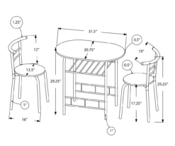 Monarch 3-Piece Dining Set 10 Monarch 3-Piece Dining Set -Home Furniture Store 810598491 A7