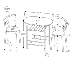 Monarch 3-Piece Dining Set 20 Monarch 3-Piece Dining Set -Home Furniture Store 810598492 A7