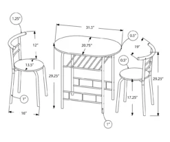Monarch 3-Piece Dining Set 15 Monarch 3-Piece Dining Set -Home Furniture Store 810598493 A7
