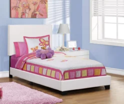 Monarch Faux Leather Twin Bed -Home Furniture Store 810598495 B0