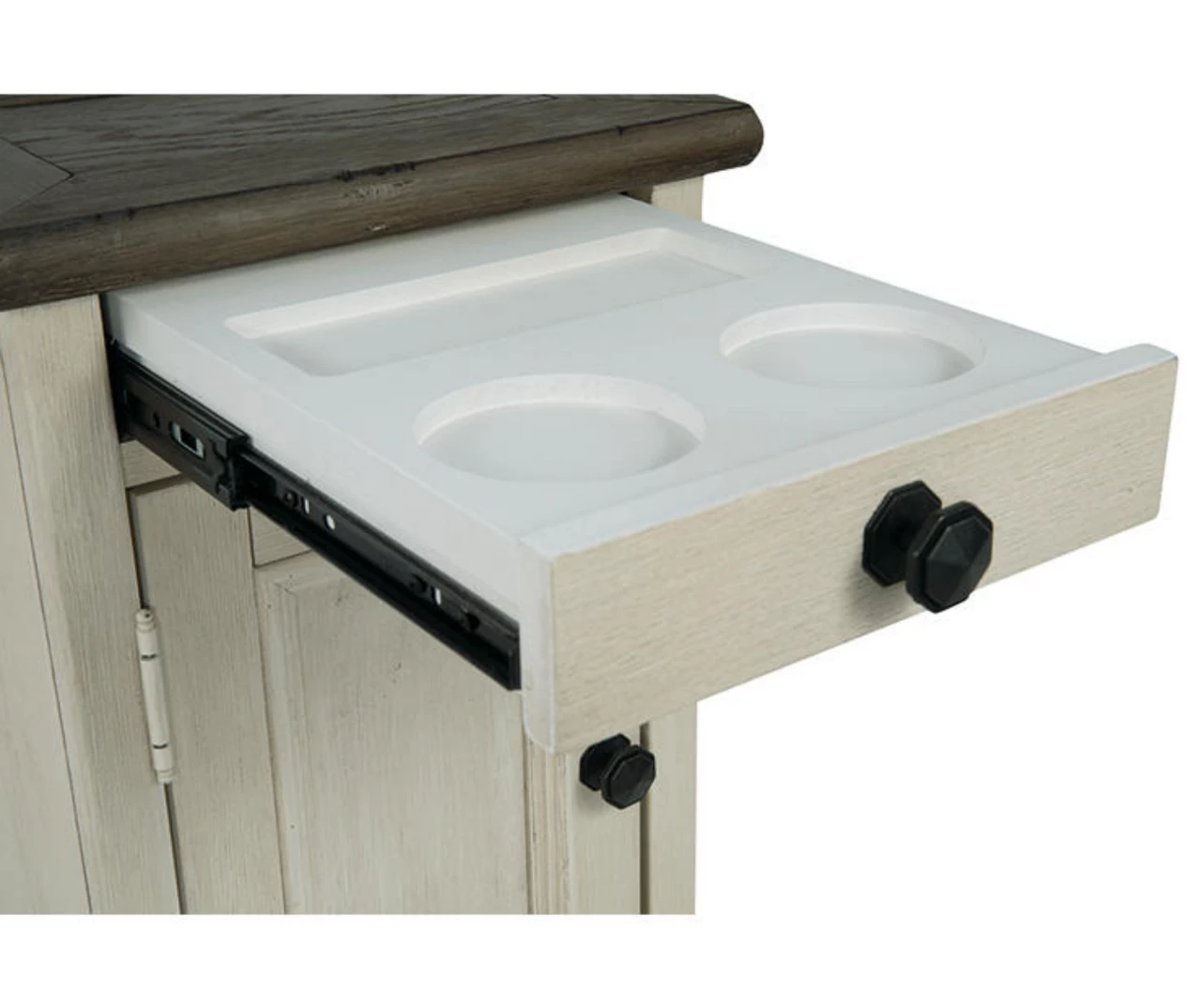 Bolanburg Chairside End Table with USB Ports, Outlets & Tray Bolanburg Chairside End Table With USB Ports, Outlets & Tray -Home Furniture Store 810598698 2