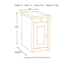 Bolanburg Chairside End Table With USB Ports, Outlets & Tray 12 Bolanburg Chairside End Table With USB Ports, Outlets & Tray -Home Furniture Store 810598698 6