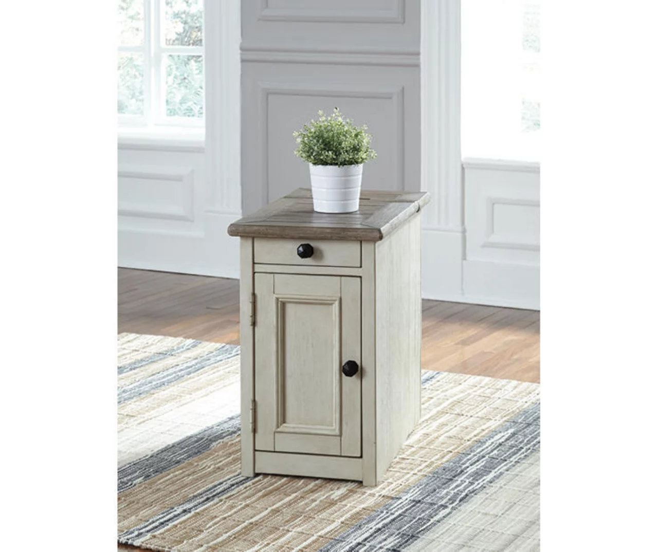 Bolanburg Chairside End Table with USB Ports, Outlets & Tray Bolanburg Chairside End Table With USB Ports, Outlets & Tray -Home Furniture Store 810598698 9