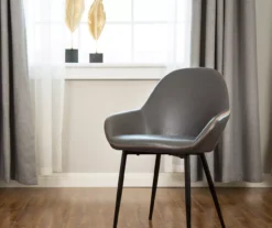 Glitzhome Mid-Century Modern Faux Leather Dining Chairs, 2-Pack -Home Furniture Store 810598715 A0 2 1