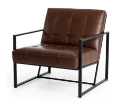 Glitzhome Modern Industrial Faux Leather Accent Chairs, 2-Pack -Home Furniture Store 810598913 A0 4