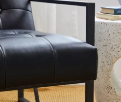 Glitzhome Modern Industrial Faux Leather Accent Chairs, 2-Pack -Home Furniture Store 810598914 A0 5