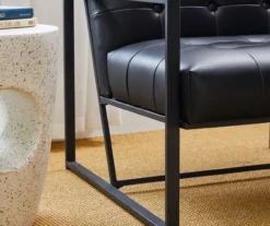 Glitzhome Modern Industrial Faux Leather Accent Chairs, 2-Pack -Home Furniture Store 810598914 A0 6