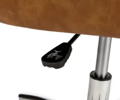 Caramel Brown Faux Leather Tufted Adjustable Office Chair 6 Caramel Brown Faux Leather Tufted Adjustable Office Chair -Home Furniture Store 810598931 A0 5