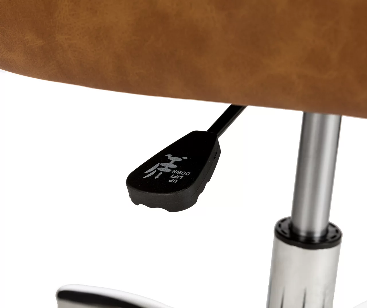 Caramel Brown Faux Leather Tufted Adjustable Office Chair Caramel Brown Faux Leather Tufted Adjustable Office Chair -Home Furniture Store 810598931 A0 5