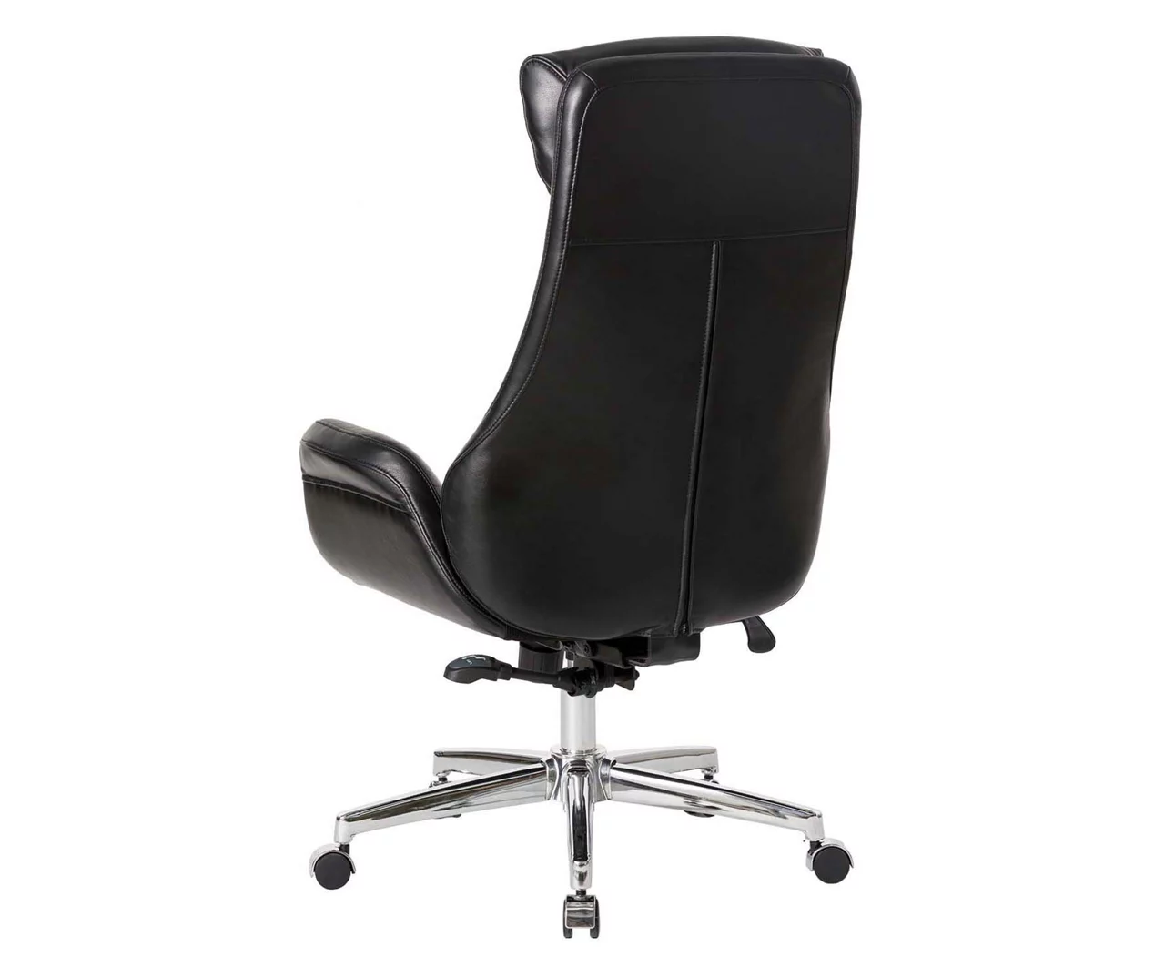 Black Mid-Century Modern Faux Leather Executive Office Chair Black Mid-Century Modern Faux Leather Executive Office Chair -Home Furniture Store 810598936 A0 4
