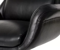 Black Mid-Century Modern Faux Leather Executive Office Chair 6 Black Mid-Century Modern Faux Leather Executive Office Chair -Home Furniture Store 810598936 A0 5