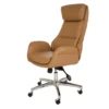 Light Brown Mid-Century Modern Faux Leather Executive Office Chair -Home Furniture Store 810598939 A0 1