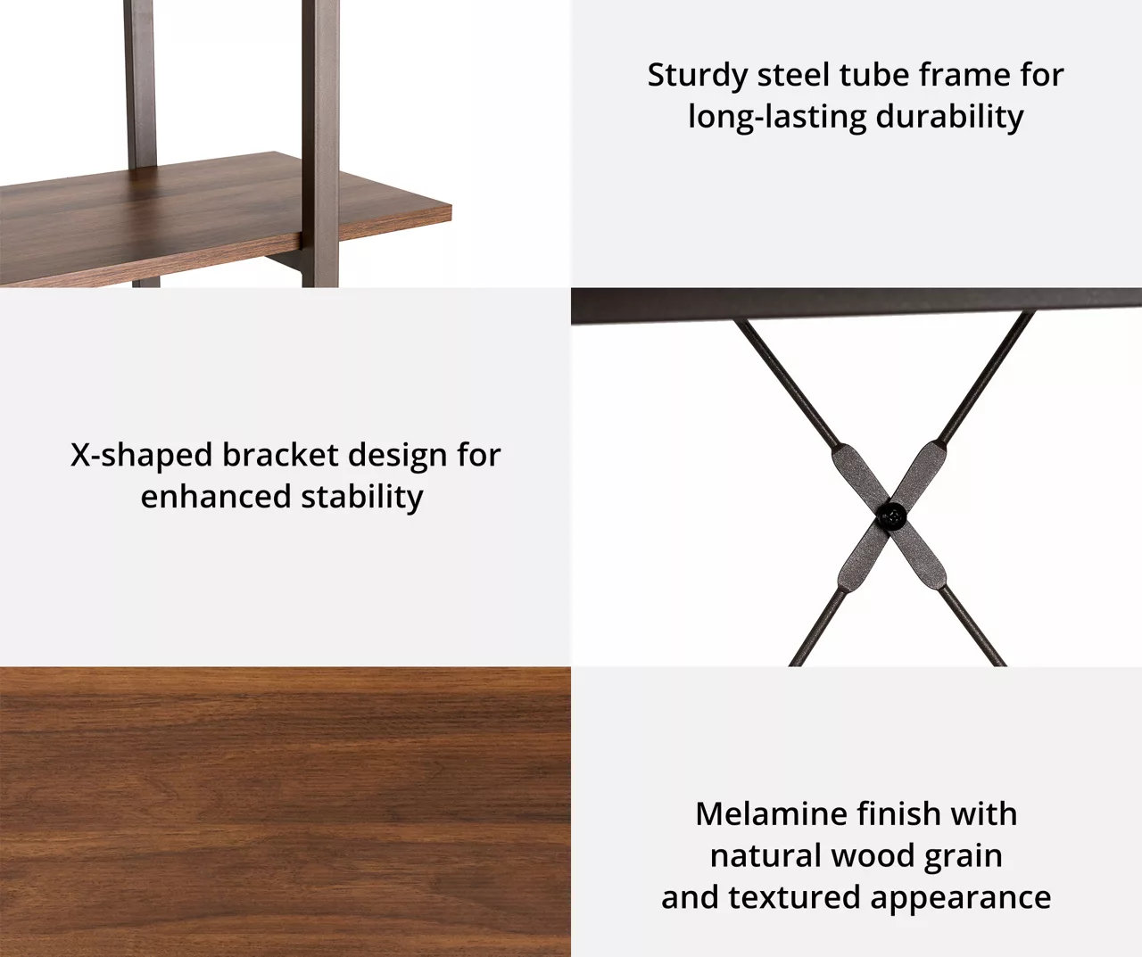 Walnut Modern Open 4-Shelf Bookcase Walnut Modern Open 4-Shelf Bookcase -Home Furniture Store 810598940 A0 6