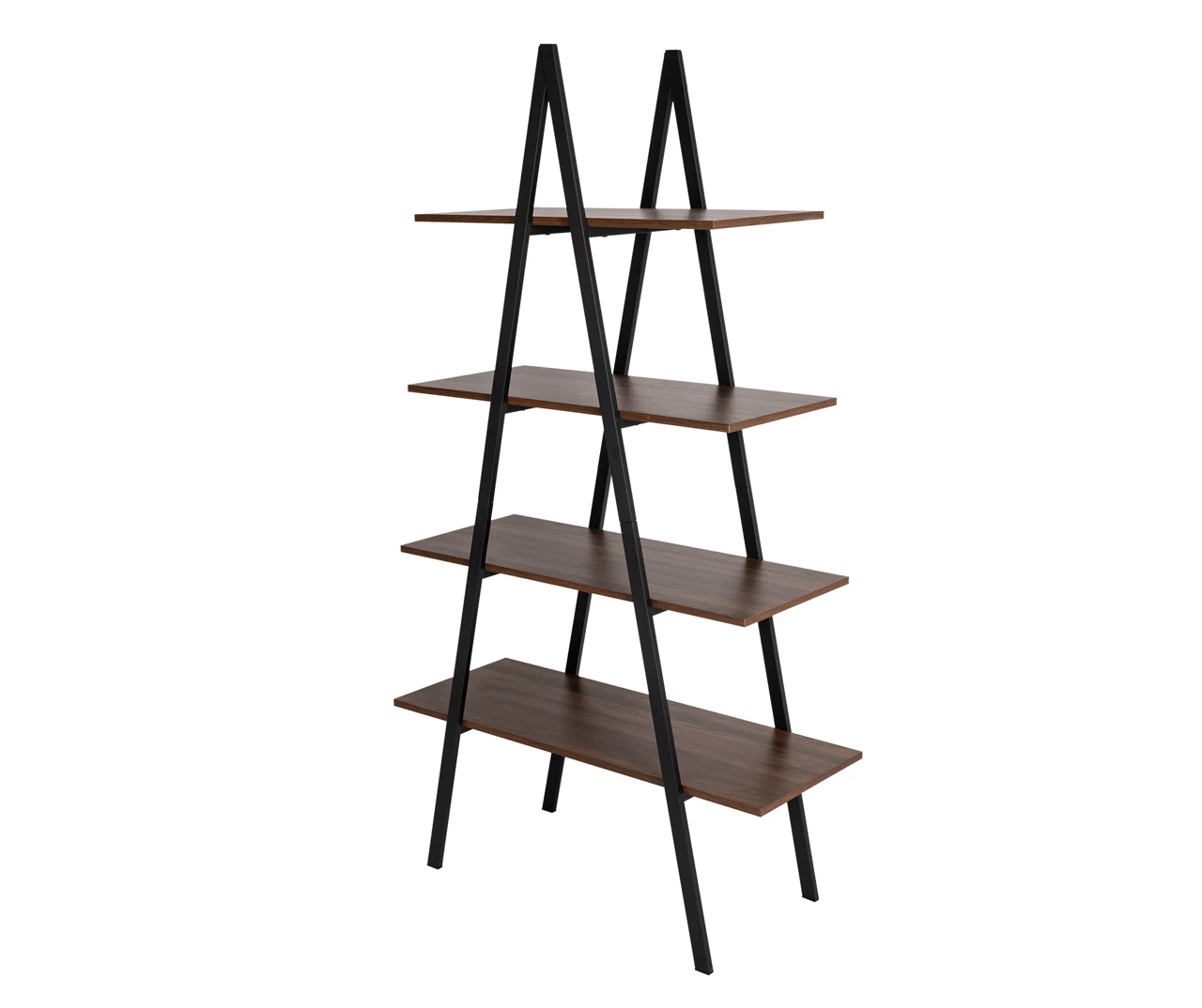 Walnut Modern A-Frame 4-Shelf Bookcase Walnut Modern A-Frame 4-Shelf Bookcase -Home Furniture Store 810598942 A0 1