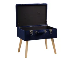 Glitzhome Velvet Suitcase Storage Stool 12 Glitzhome Velvet Suitcase Storage Stool -Home Furniture Store 810598944 A0 4
