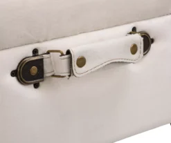 Seashell White Velvet Suitcase Storage Stool -Home Furniture Store 810598945 A0 5