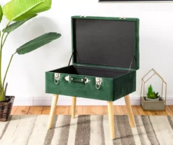 Glitzhome Velvet Suitcase Storage Stool 4 Glitzhome Velvet Suitcase Storage Stool -Home Furniture Store 810598947 A0 2