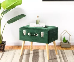 Glitzhome Velvet Suitcase Storage Stool 5 Glitzhome Velvet Suitcase Storage Stool -Home Furniture Store 810598947 A0 3