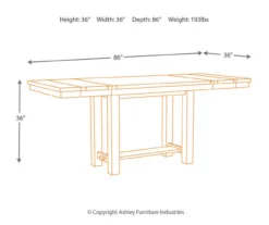 Moriville Extension Leaf Counter-Height Dining Table 11 Moriville Extension Leaf Counter-Height Dining Table -Home Furniture Store 810599583 9
