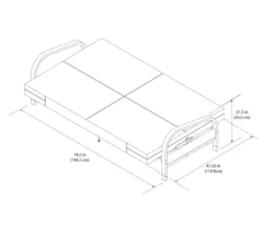 DHP Elbern Black Metal Futon With Cover -Home Furniture Store 810599700 810600181 810600182 A8 2