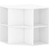 White 6-Cubby Corner Cube Organizer -Home Furniture Store 810606561 A0