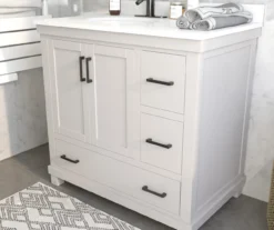DHP Atwater Living Mills White Bathroom Vanity With Sink -Home Furniture Store 810610511 B0 1