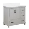 DHP Atwater Living Mills Gray Bathroom Vanity With White Sink -Home Furniture Store 810610512 A0