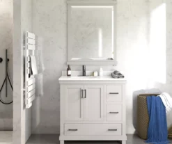 DHP Atwater Living Mills Gray Bathroom Vanity With White Sink -Home Furniture Store 810610512 B0 5