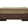 Alesbury Brown Faux Leather Ottoman -Home Furniture Store 810612254 2