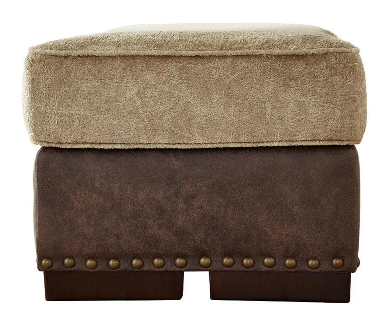 Alesbury Brown Faux Leather Ottoman Alesbury Brown Faux Leather Ottoman -Home Furniture Store 810612254 3
