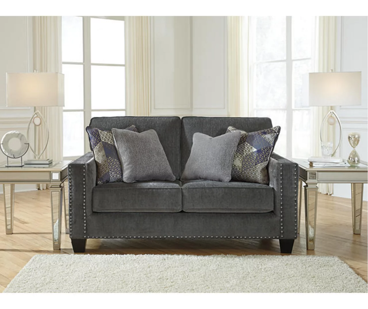 Gavril Smoky Gray Loveseat Gavril Smoky Gray Loveseat -Home Furniture Store 810612303 2